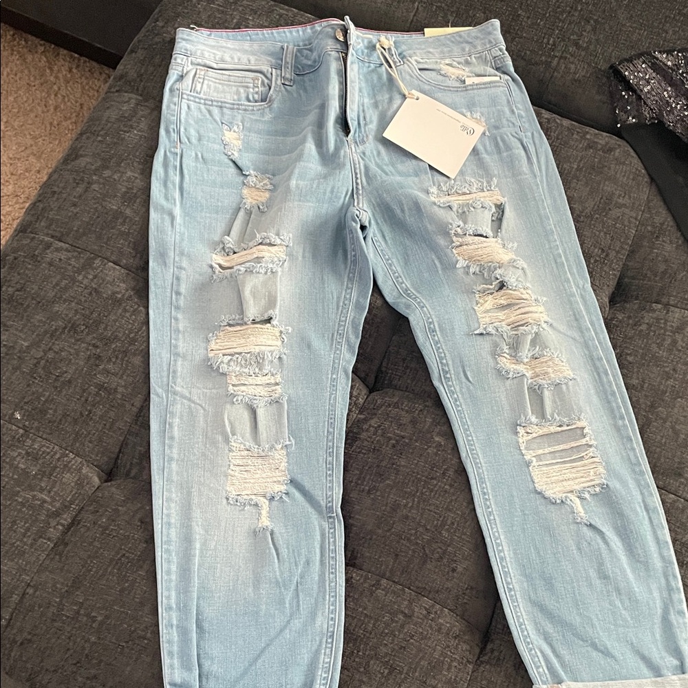 Cello Light Blue Distressed Women's Jeans